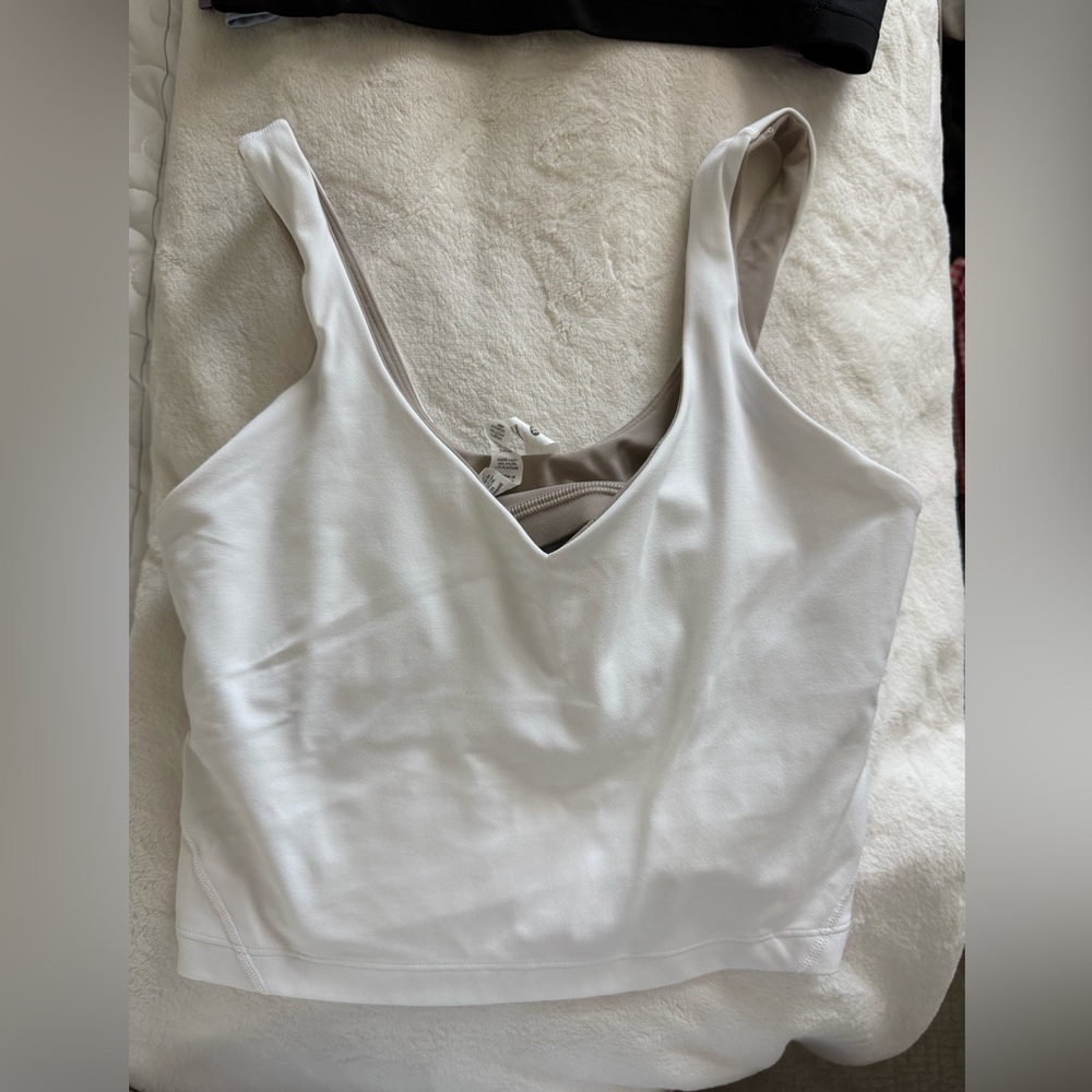 lululemon white align tank size 8